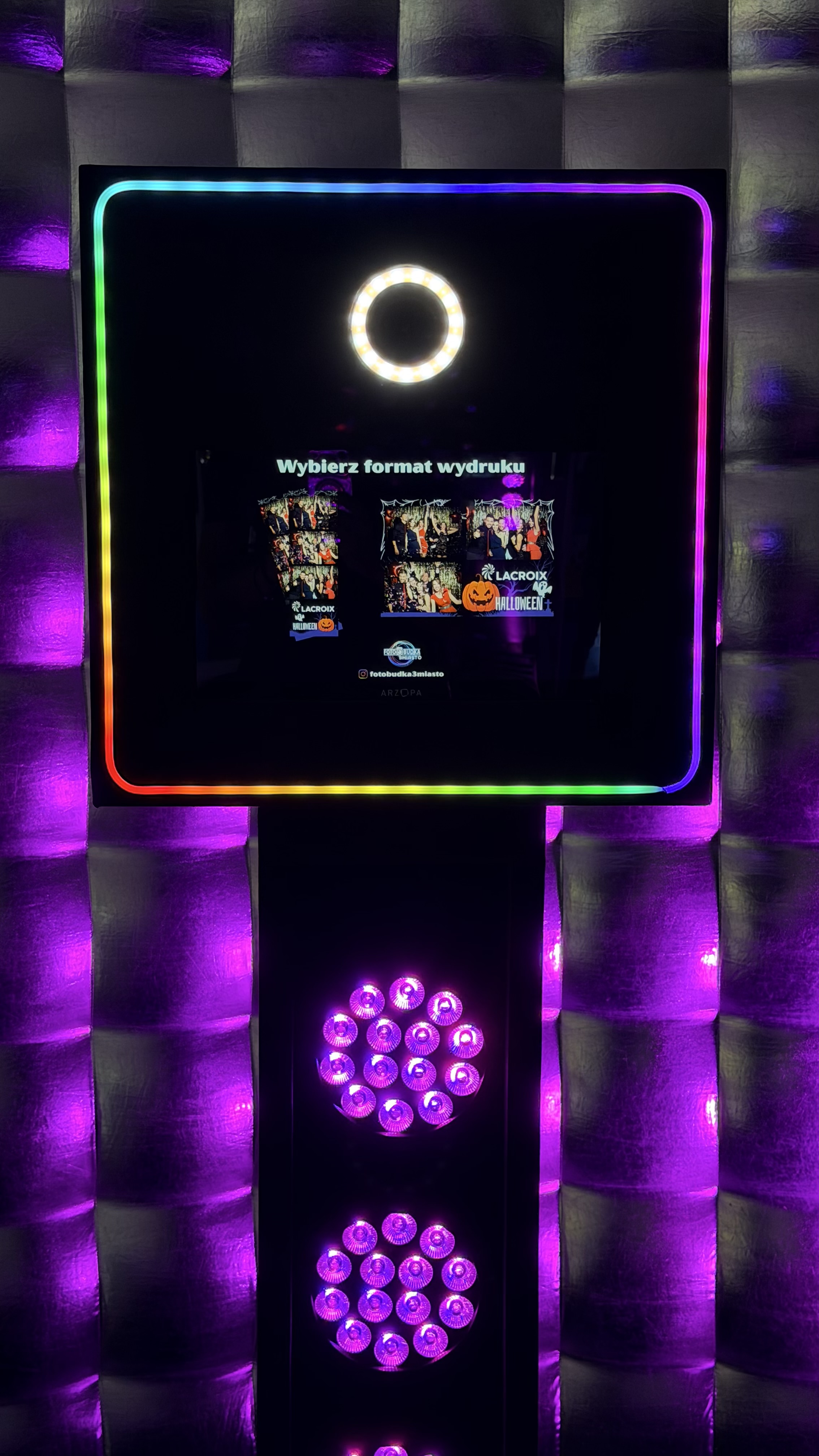 fotobudka na wesele urodziny event klasyczna led z ai